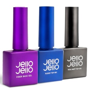Gelo Gelo Nail 3-piece set, Fixer Base Gel + ..., 1 set